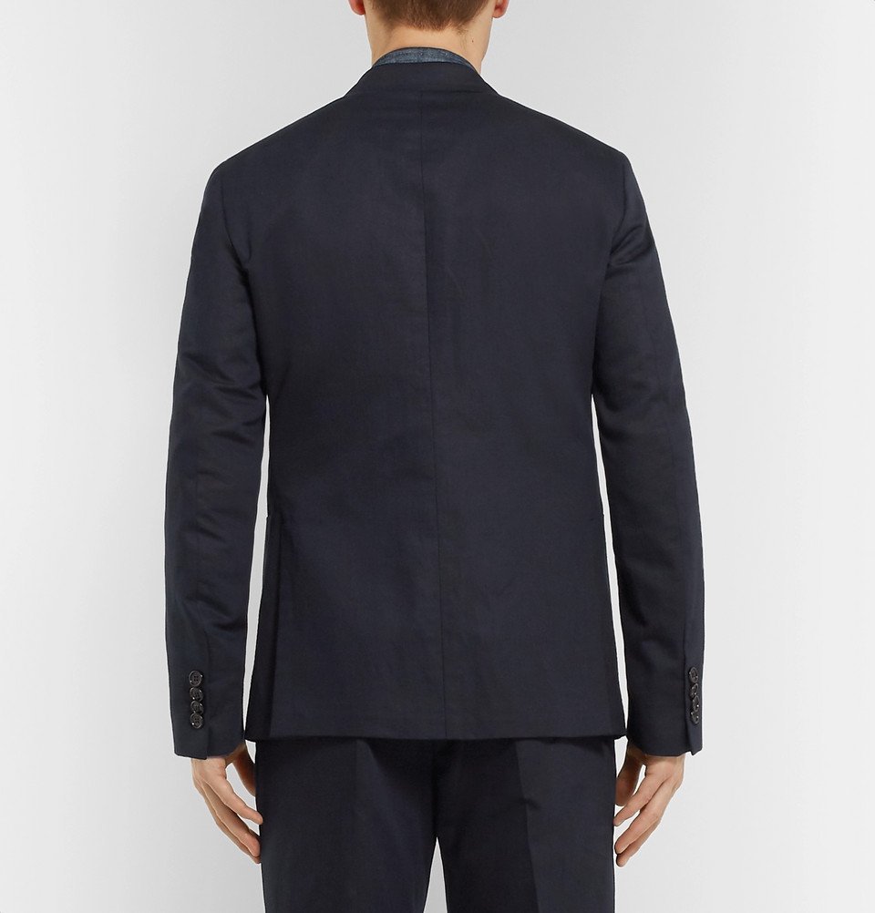 Berluti - Navy Slim-Fit Unstructured Cotton and Linen-Blend Twill Suit ...