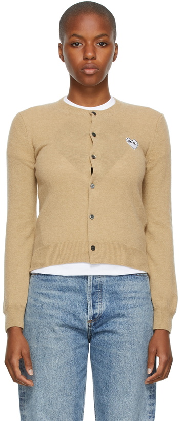 Photo: COMME des GARÇONS PLAY Heart Patch Cardigan