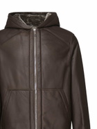 Yves Salomon Leather Jacket With Hood