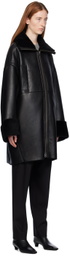 Teurn Studios SSENSE Exclusive Black Boelos Leather Jacket