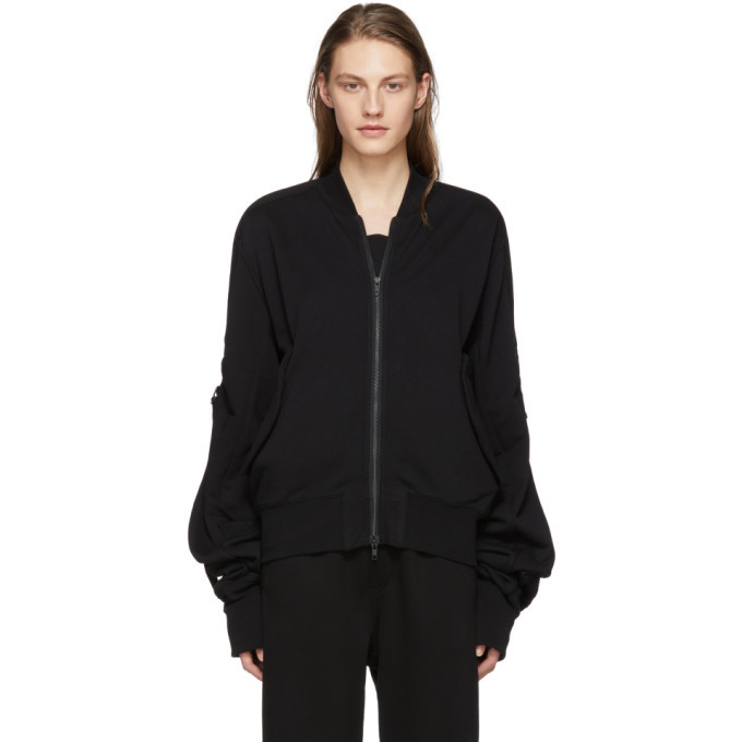 Ann Demeulemeester Black Tony Knit Bomber Jacket Ann Demeulemeester