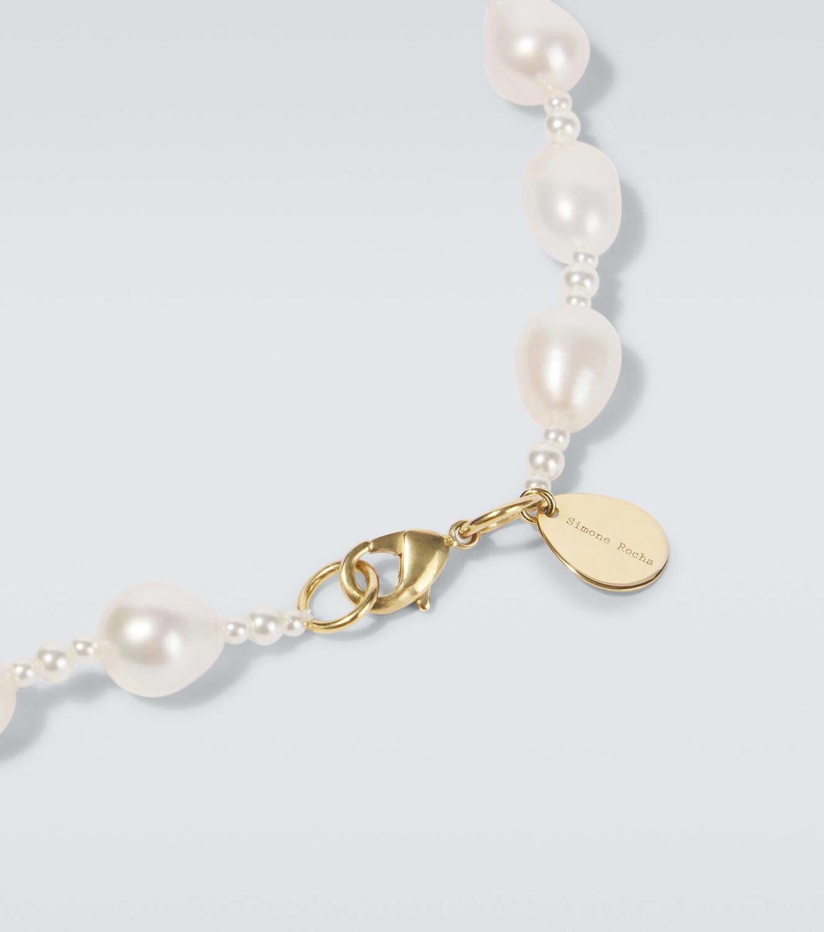 Simone Rocha Staccato pearls and faux pearls pendant necklace