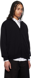 Comme des Garçons Homme Black Cotton V-Neck Cardigan
