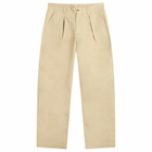 Malbon Men's Reverse Pleat Trouser in Khaki