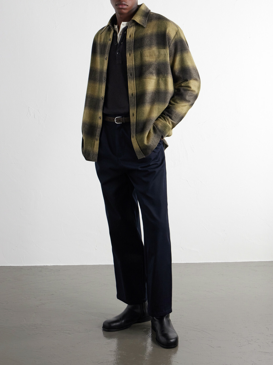 A.P.C. - Malaury Checked Wool-Blend Flannel Shirt - Green
