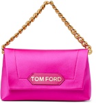 TOM FORD Pink Satin Mini Chain Bag