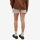 AMIRI Women's Pinstripe Boxer Shorts in Alabaster