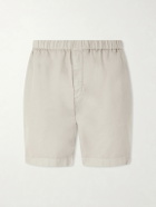 Boglioli - Straight-Leg Cotton-Blend Twill Shorts - Neutrals