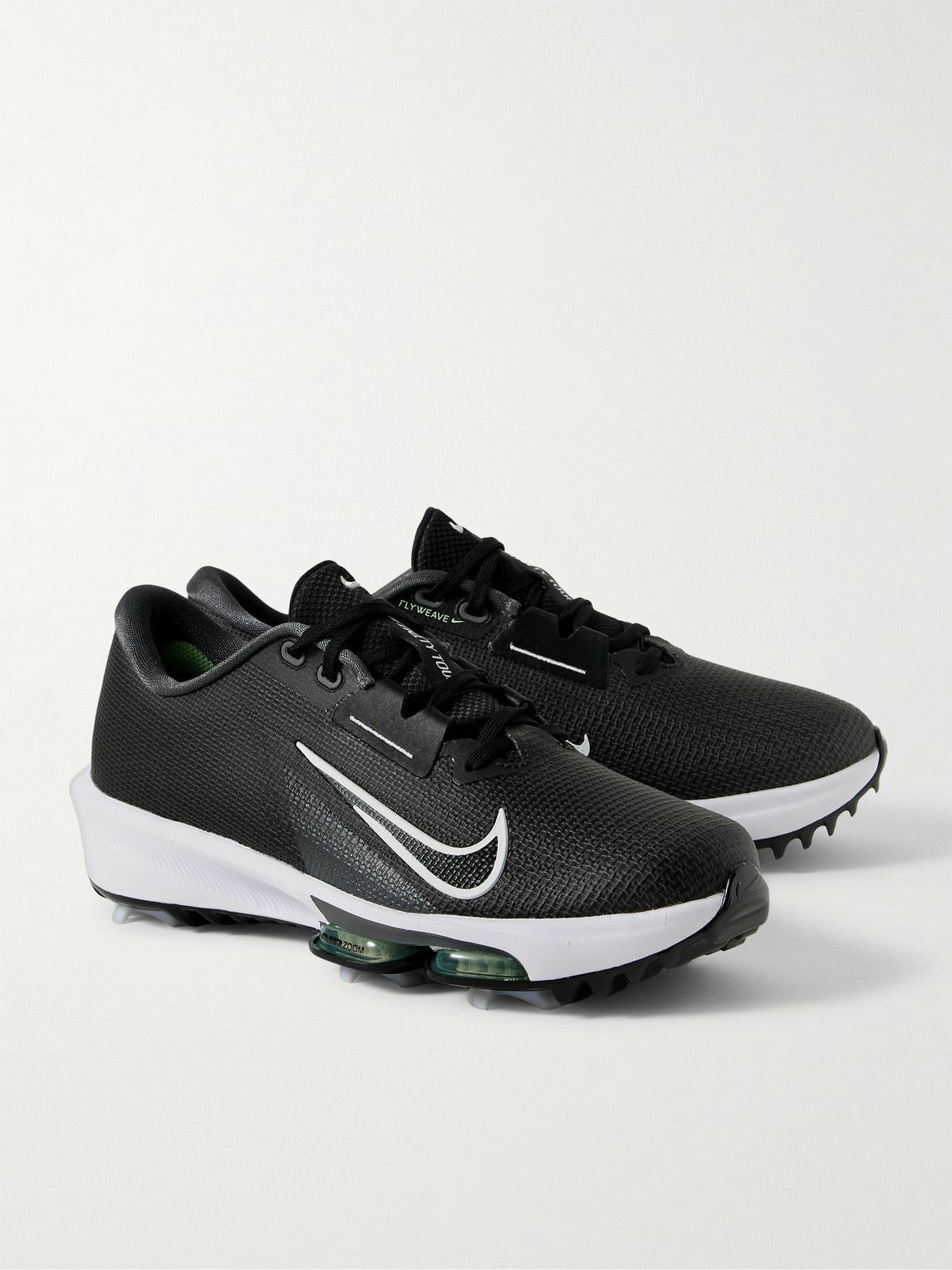 Nike Golf - Air Zoom Infinity Tour 2 Rubber-Trimmed Flyknit Golf Sneakers - Black