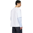 EGONlab White Sculpted Cotton Shirt T-shirt