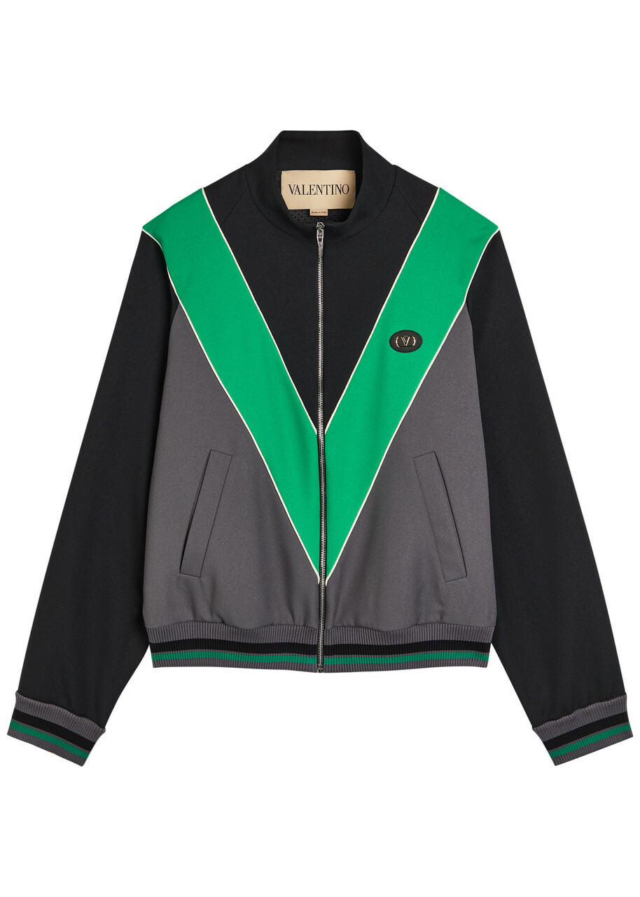 Valentino Garavani Colour-blocked Twill Track Jacket Multicoloured 1