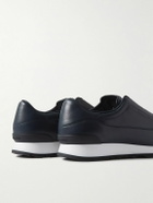 John Lobb - River II Leather Slip-On Sneakers - Blue