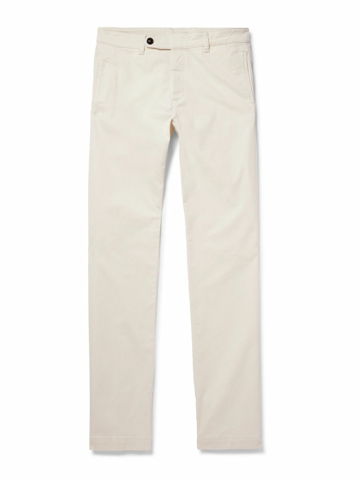 パンツ MASSIMO ALBA M27D0LAMIAT3240 Trousers White Massimo Alba - Winch2 Straight-Leg Cotton and Linen-Blend