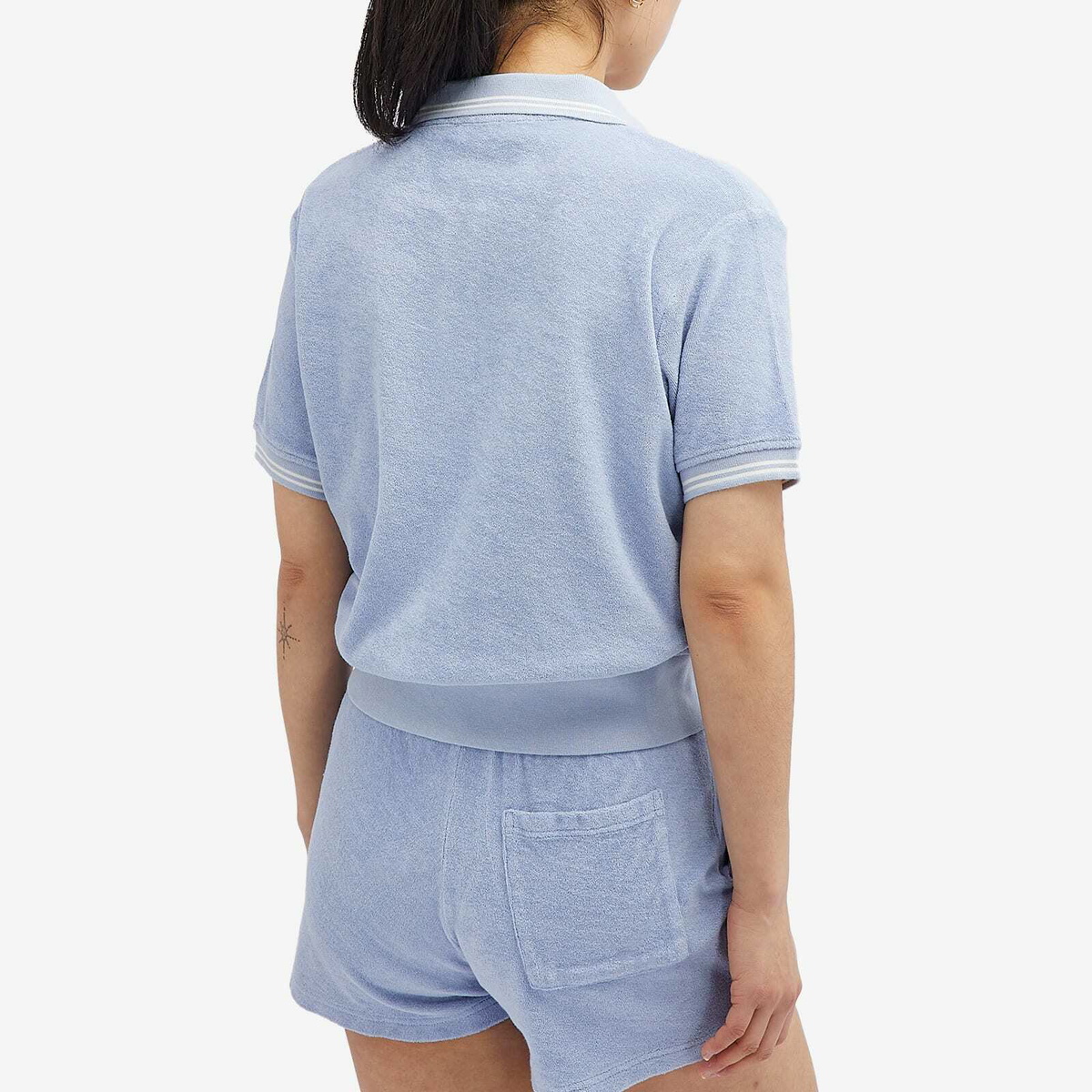Sporty & Rich Women's Syracuse Terry Polo Shirt Top in