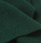 Anderson & Sheppard - Ribbed Cashmere Scarf - Green