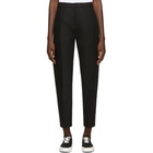 Maison Kitsune Black Masculine Trousers