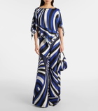 Pucci Iride Festa silk twill cape