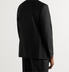 OFFICINE GÉNÉRALE - Leon Unstructured Double-Breasted Virgin Wool-Flannel Suit Jacket - Black