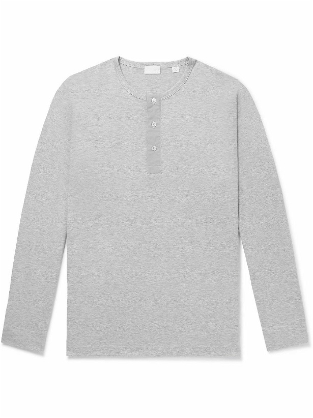 Photo: Håndværk - Cotton-Jersey Henley Pyjama T-Shirt - Gray