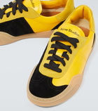 Acne Studios Logo suede-trimmed sneakers