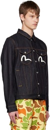 Evisu Indigo Printed Denim Jacket
