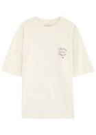 DRÔLE DE Monsieur Logo-print Cotton T-shirt Cream