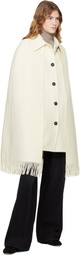 TOTEME Off-White Fringe Cape Coat