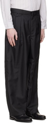 nanamica Black Polyester Twill Club Trousers