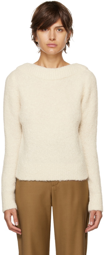 Photo: CO Off-White Boat Neck Sweater