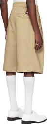 WILLY CHAVARRIA Beige Pleated Shorts