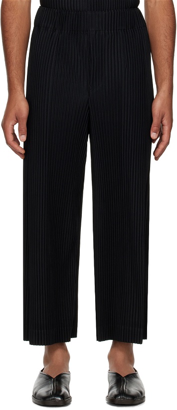 Photo: HOMME PLISSÉ ISSEY MIYAKE Black Monthly Color October Trousers