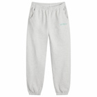 Sporty & Rich Men's Rizzolo Tennis Sweat Pants in Heather Grey/Caribbean