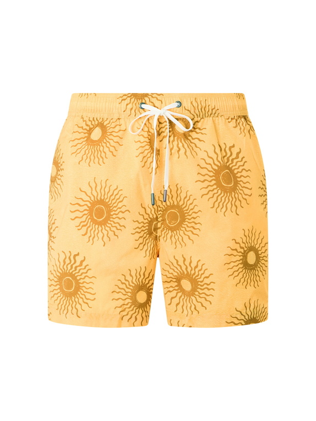 Photo: Onia - Charles Straight-Leg Mid-Length Printed Swim Shorts - Orange