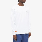 Reception Men's Long Sleeve Stoned T-Shirt in White