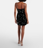 Oscar de la Renta Crystal-embellished minidress