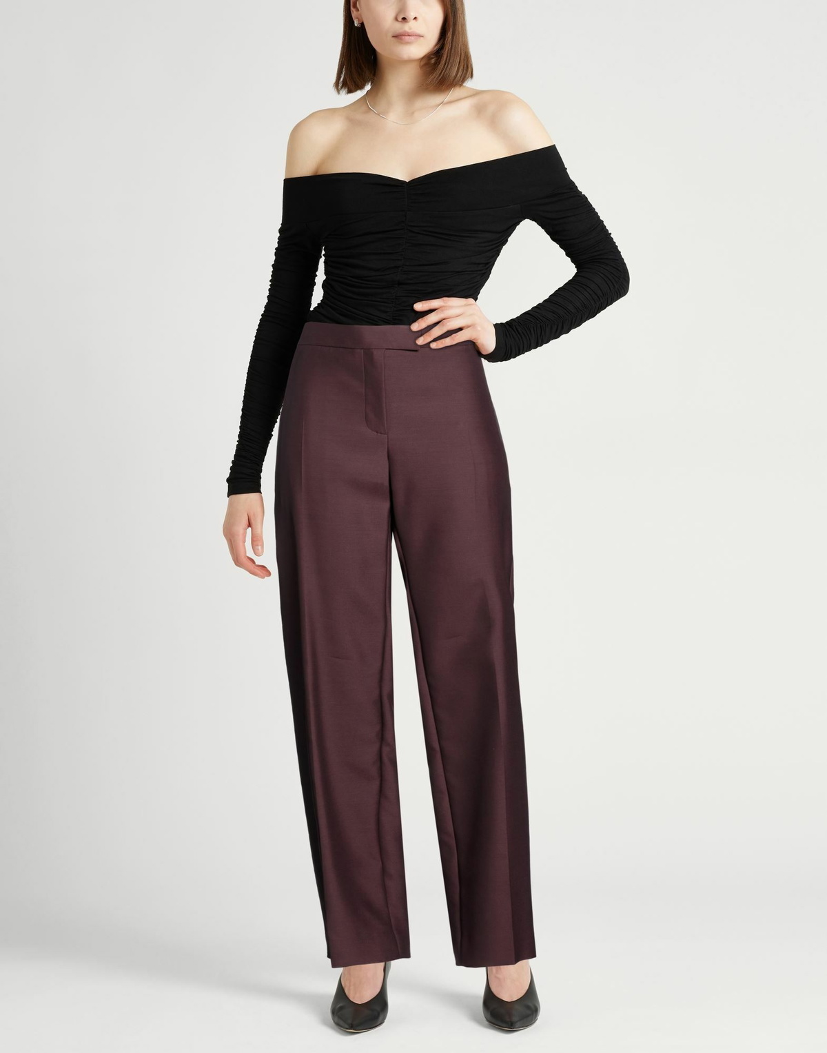 Khaite Womens Pants Burgundy