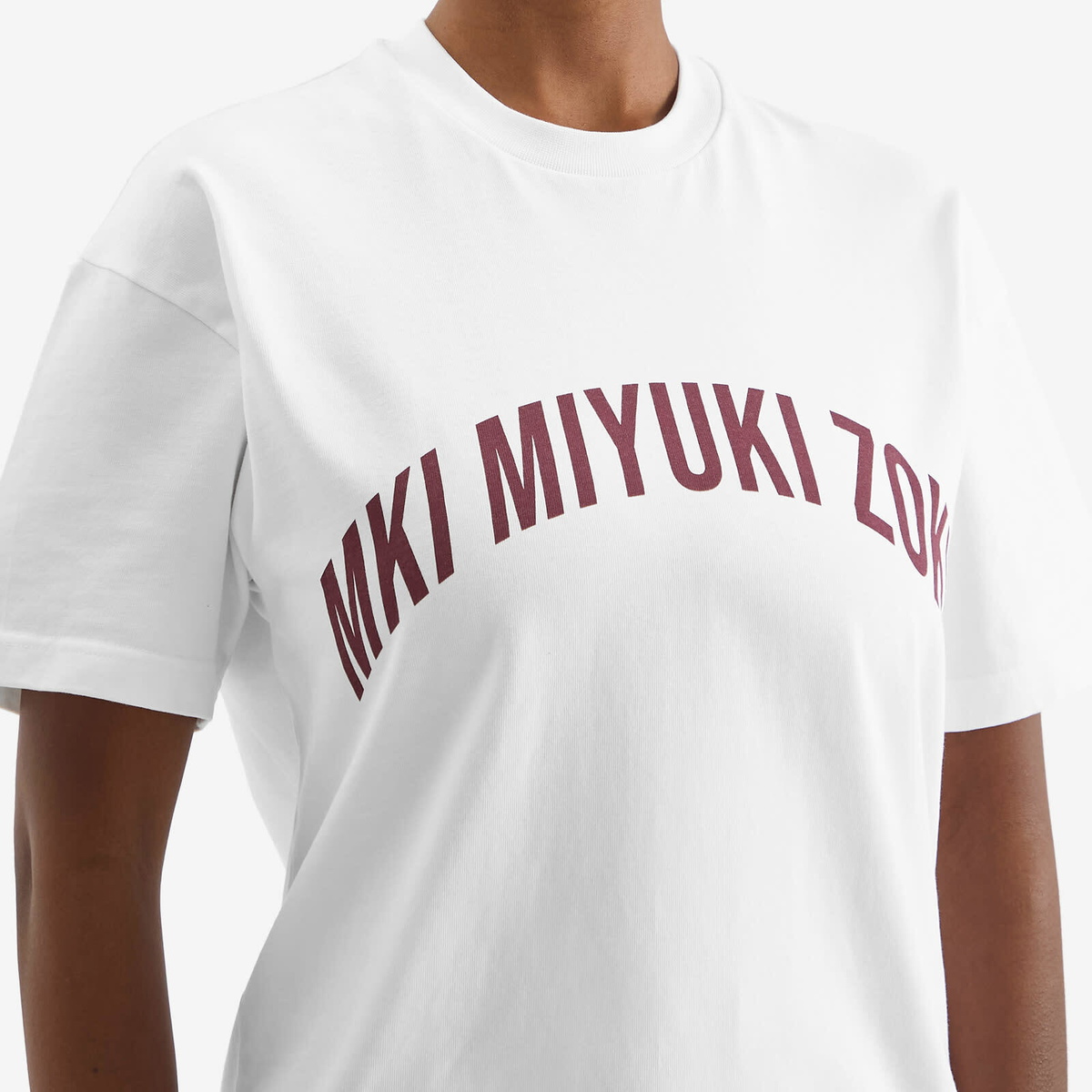 MKI Women's Arch T-Shirt Presented by END. in White/Burgundy