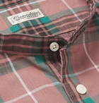 Camoshita - Grandad-Collar Checked Cotton Shirt - Men - Pink