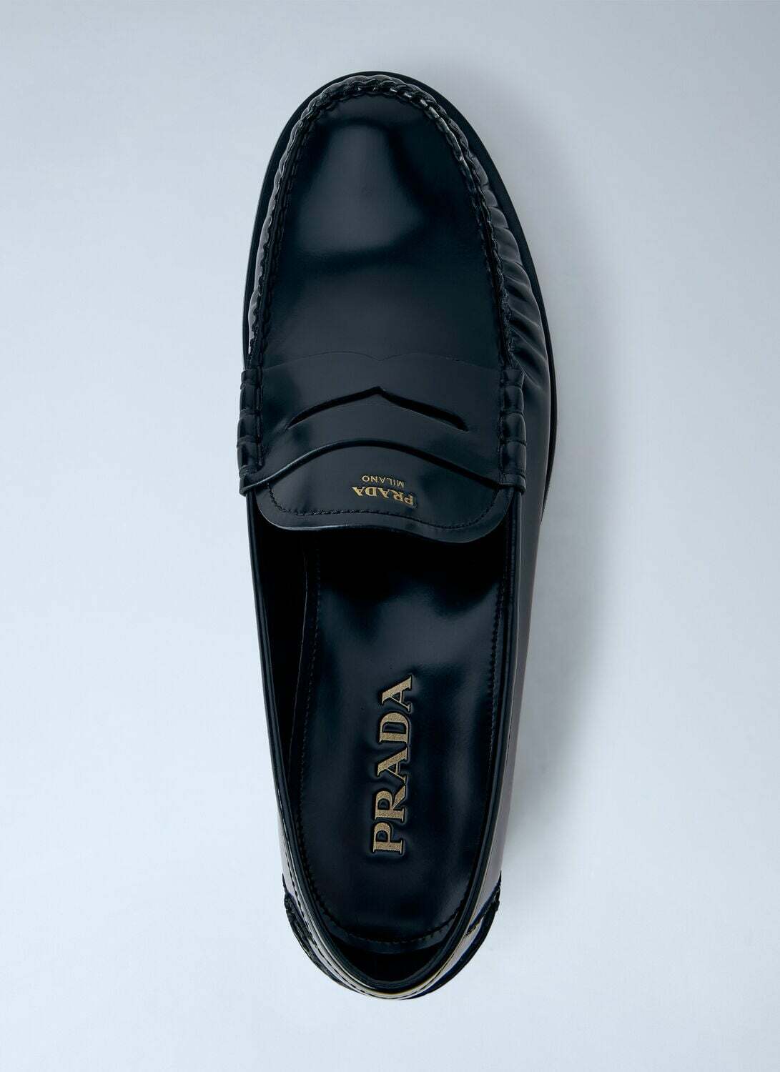 Prada Brushed Leather Loafers