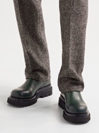 Bottega Veneta - Leather Chelsea Boots - Green
