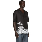 Valentino Black Undercover Edition Silk Time Traveler Shirt