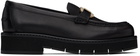 Ferragamo Black Gancini Ornament Loafers