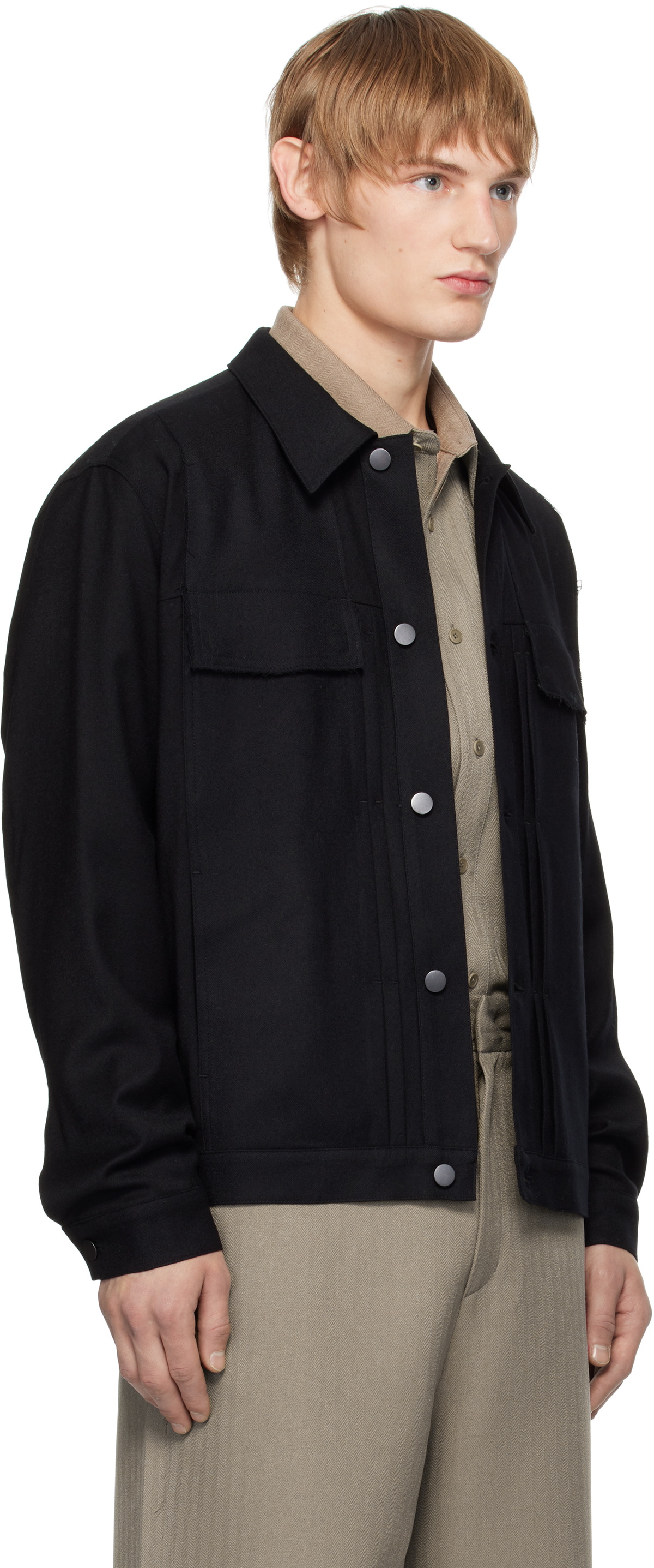 Youth Black Trucker Jacket