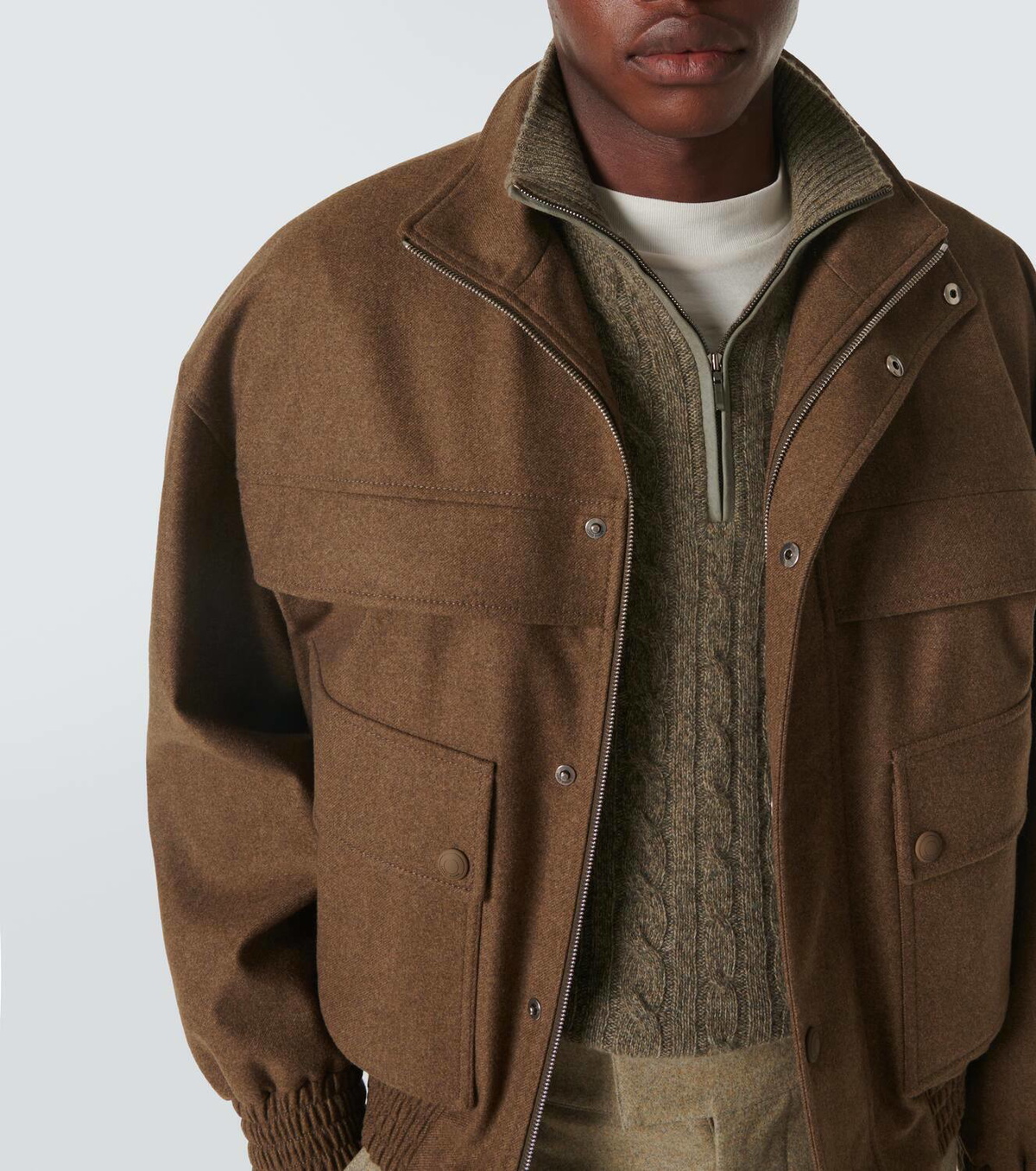 Loro Piana Tristar wool and cashmere bomber jacket Loro Piana