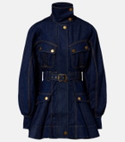 Zimmermann Luna belted denim minidress