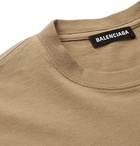 Balenciaga - Logo-Print Cotton-Jersey T-Shirt - Beige