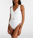 Tory Burch Double T belted swimsuit