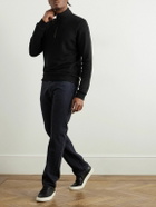 Derek Rose - Cotton and Modal-Blend Jersey Half-Zip Sweatshirt - Black