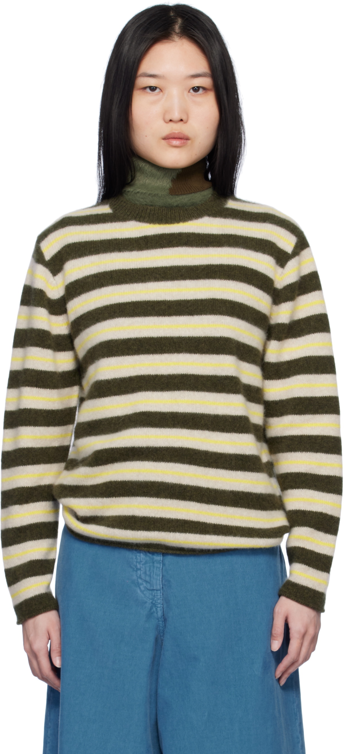 The Elder Statesman Multicolor Sinful Stripe Sweater