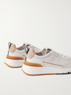 BRUNELLO CUCINELLI - Suede and Leather Sneakers - White